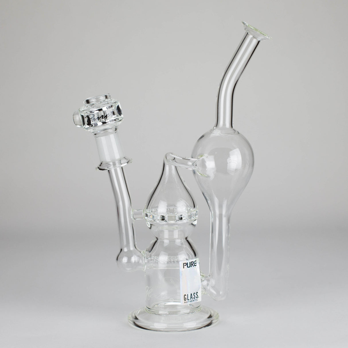 Pure Glass | 12" Infinity Recycler - Flower and Dab Glass Rig PINNACLE DISTRIBUTORS INC.