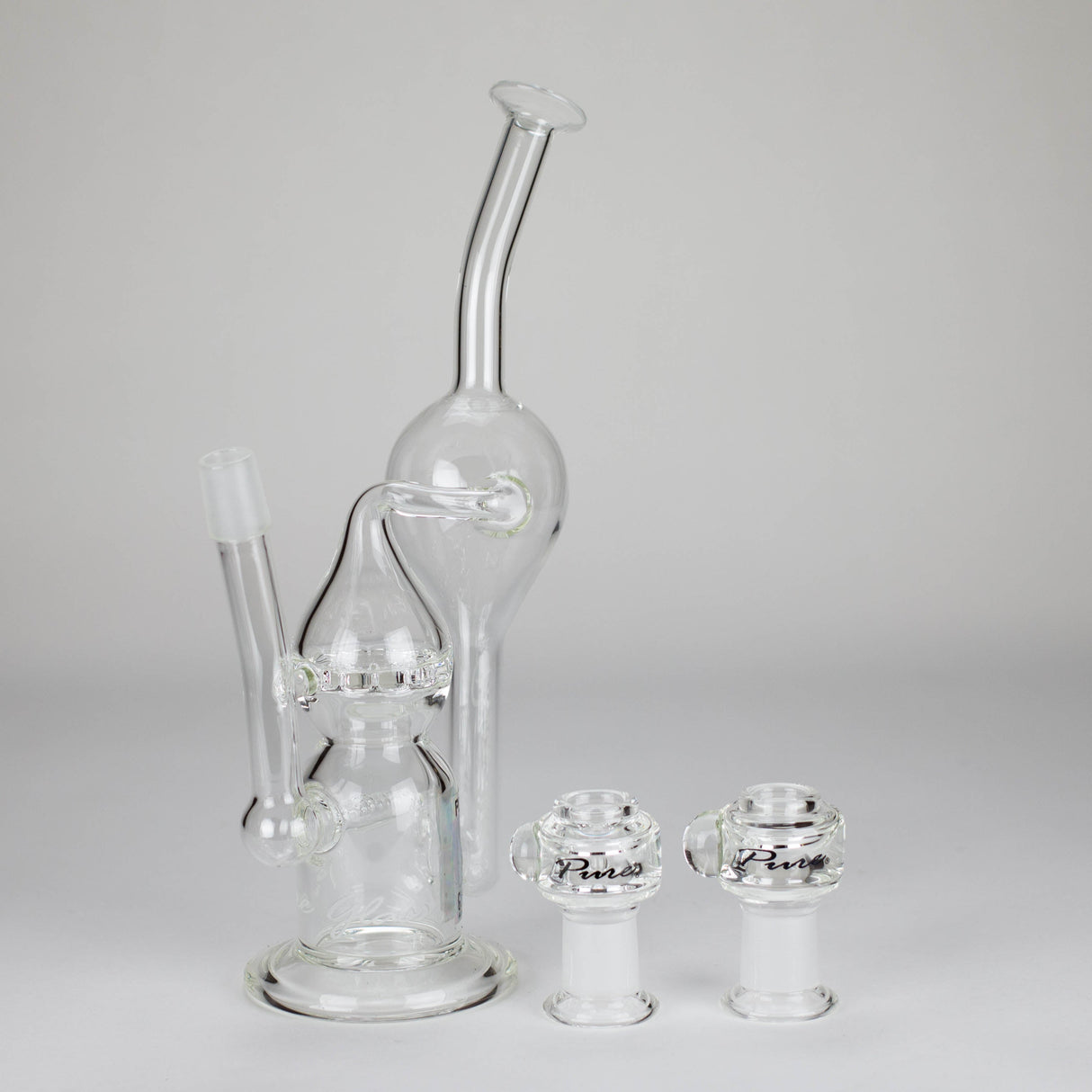 Pure Glass | 12" Infinity Recycler - Flower and Dab Glass Rig PINNACLE DISTRIBUTORS INC.
