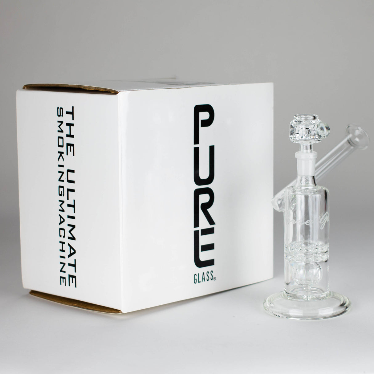 Pure Glass | 7" Mini Torus - Female 14mm Glass Bong PINNACLE DISTRIBUTORS INC.