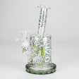 7" Color accented Glass Bong With Perc- 420 Special Edition Glass Bong 777 Smoke