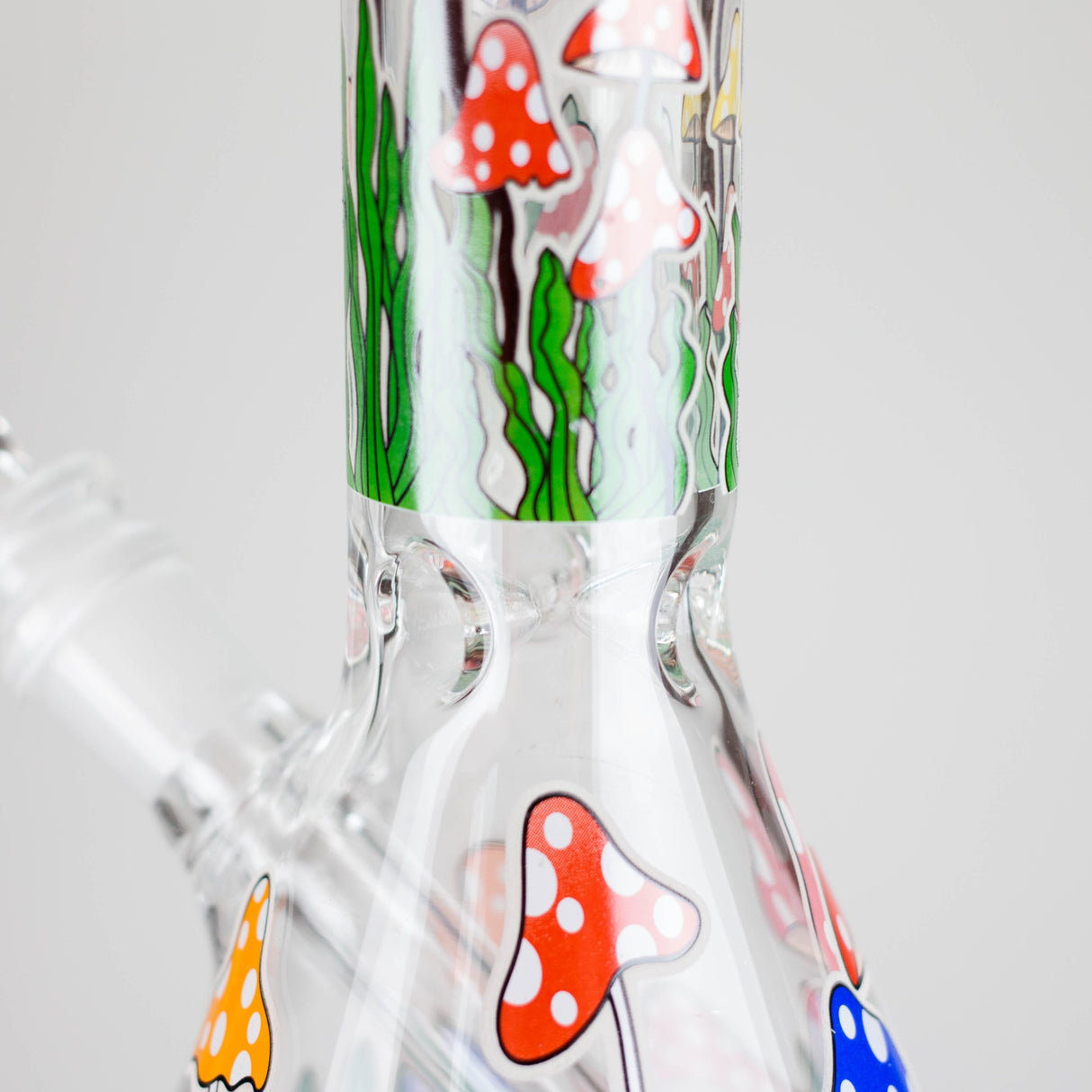 Z10" Glow in the dark Glass Bong With Mushroom Design Glass Bong 777 Smoke