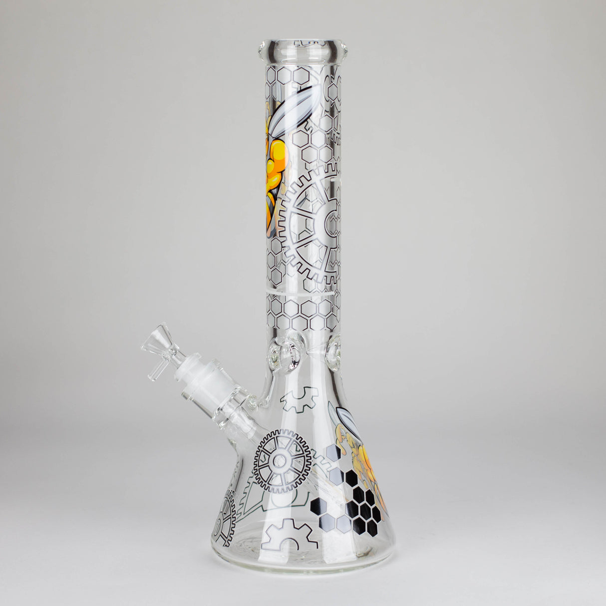 Z14" 7 mm Glass Bong With Cartoon Bee Design Glass Bong 777 Smoke