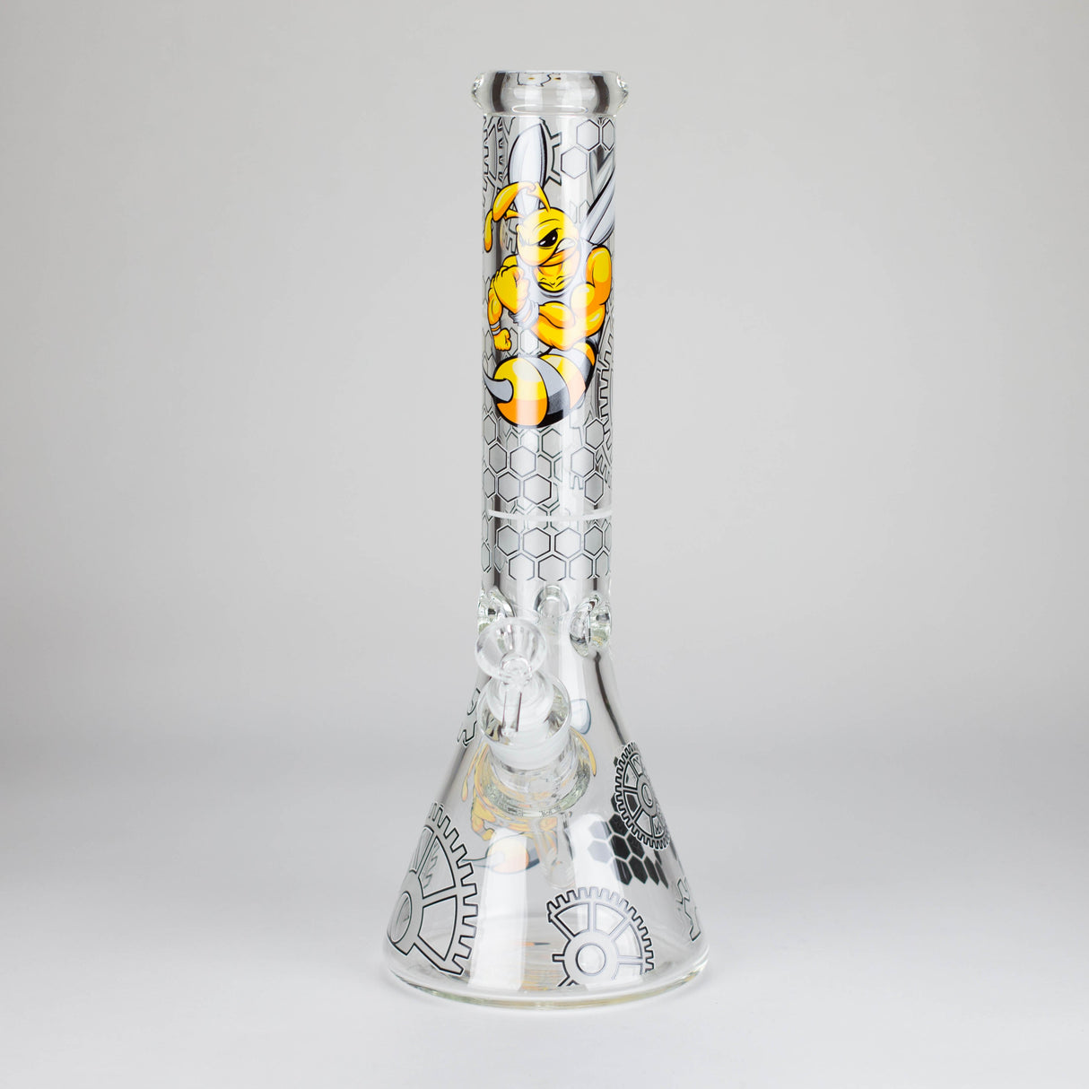 Z14" 7 mm Glass Bong With Cartoon Bee Design Glass Bong 777 Smoke