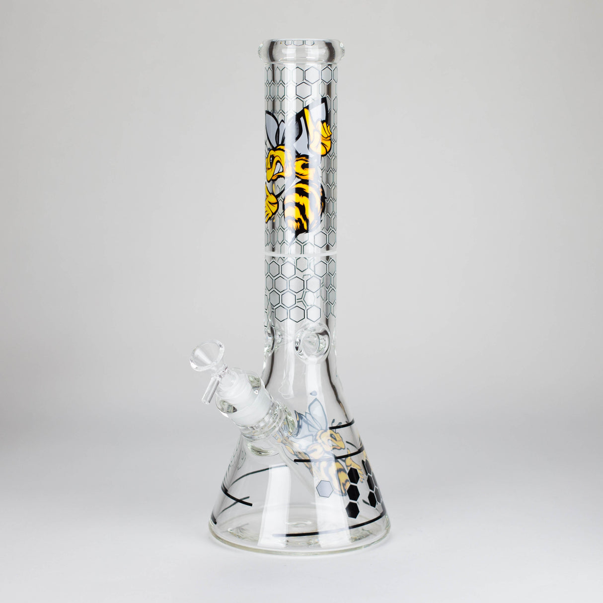 Z14" 7 mm Glass Bong With Cartoon Bee Design Glass Bong 777 Smoke Design2