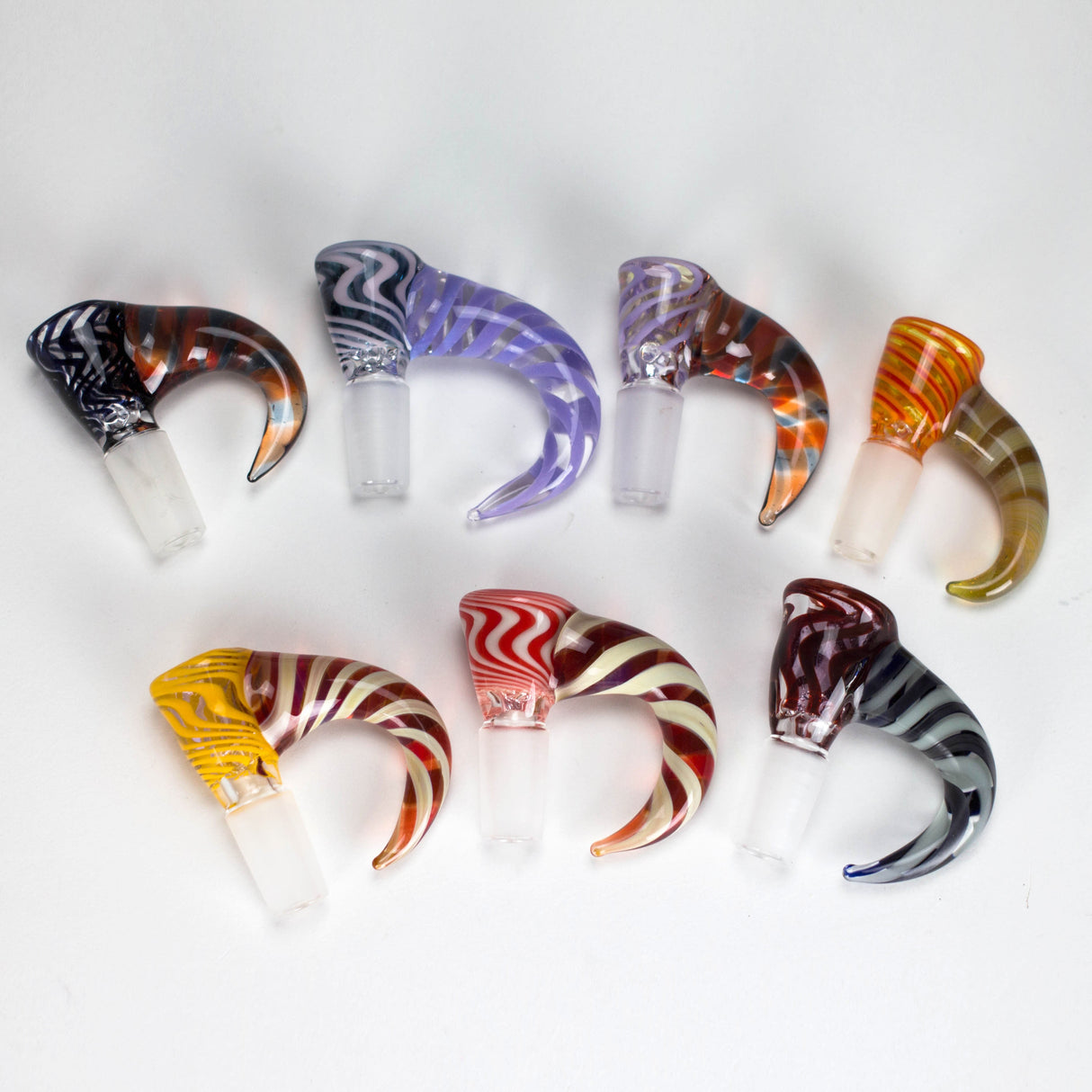 Shine Glassworks | 14mm 3 Hole Vacstack Bowl with Horn - Made in Canada Bowl · Banger · Oil Burner Smoking Cat Distribution