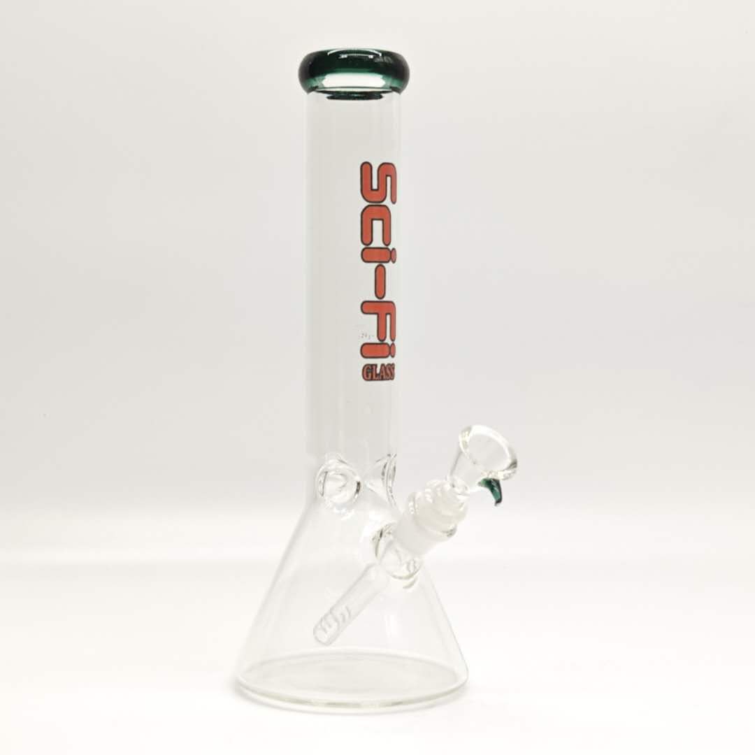 12“ 4mm Color Assorted Beaker Bong Glass Bong Super Supplys Inc Lake Green