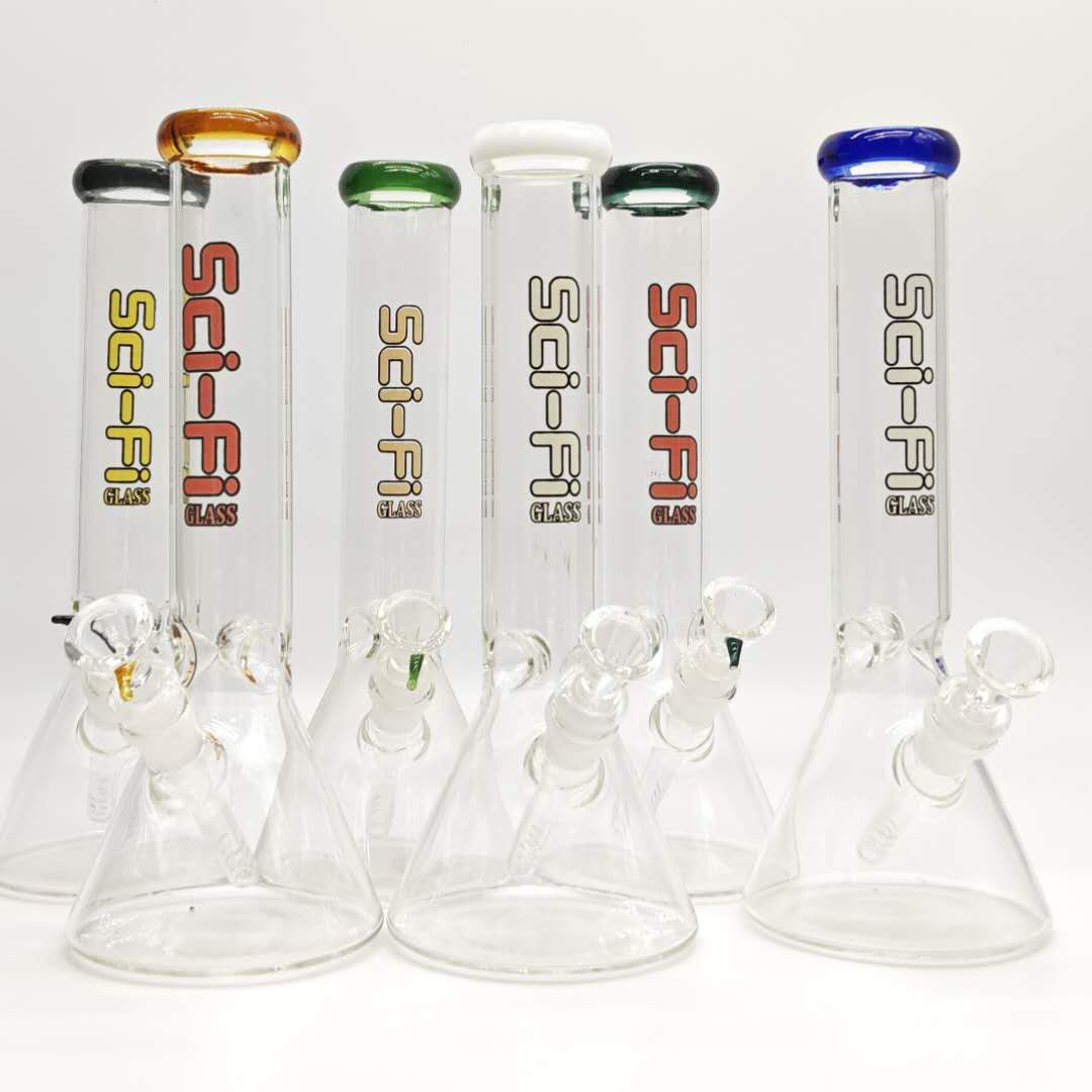 12“ 4mm Color Assorted Beaker Bong Glass Bong Super Supplys Inc