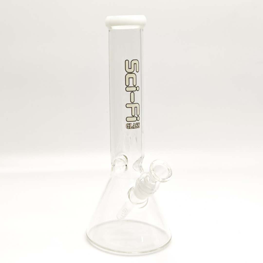 12“ 4mm Color Assorted Beaker Bong Glass Bong Super Supplys Inc White