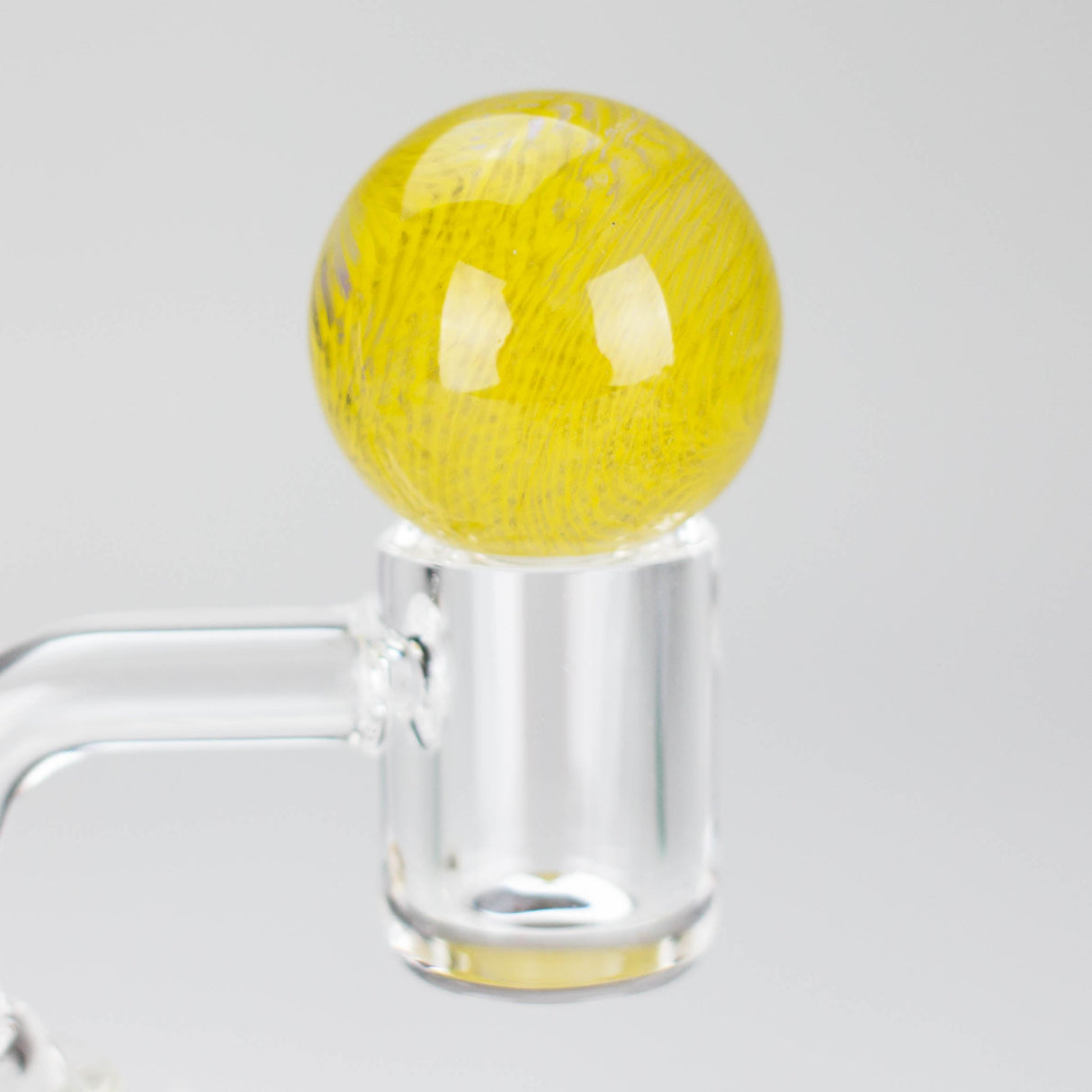 Shine Glassworks | Latticino Marble Carb Cap - Made in Canada Cap · Dabber · Insert · Clip · Nail Smoking Cat Distribution Yellow