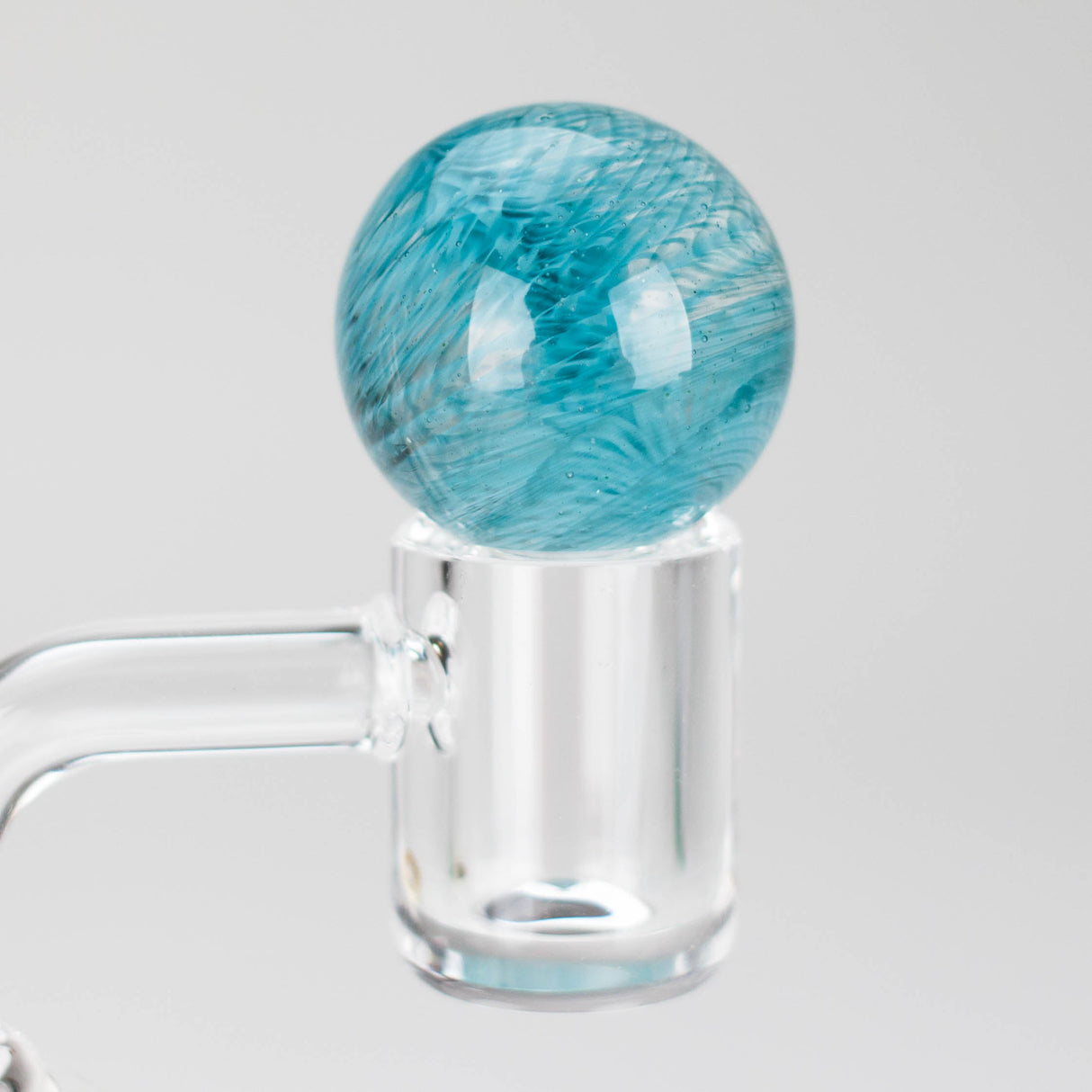 Shine Glassworks | Latticino Marble Carb Cap - Made in Canada Cap · Dabber · Insert · Clip · Nail Smoking Cat Distribution Light Blue