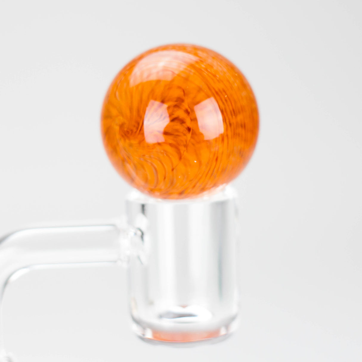 Shine Glassworks | Latticino Marble Carb Cap - Made in Canada Cap · Dabber · Insert · Clip · Nail Smoking Cat Distribution Orange