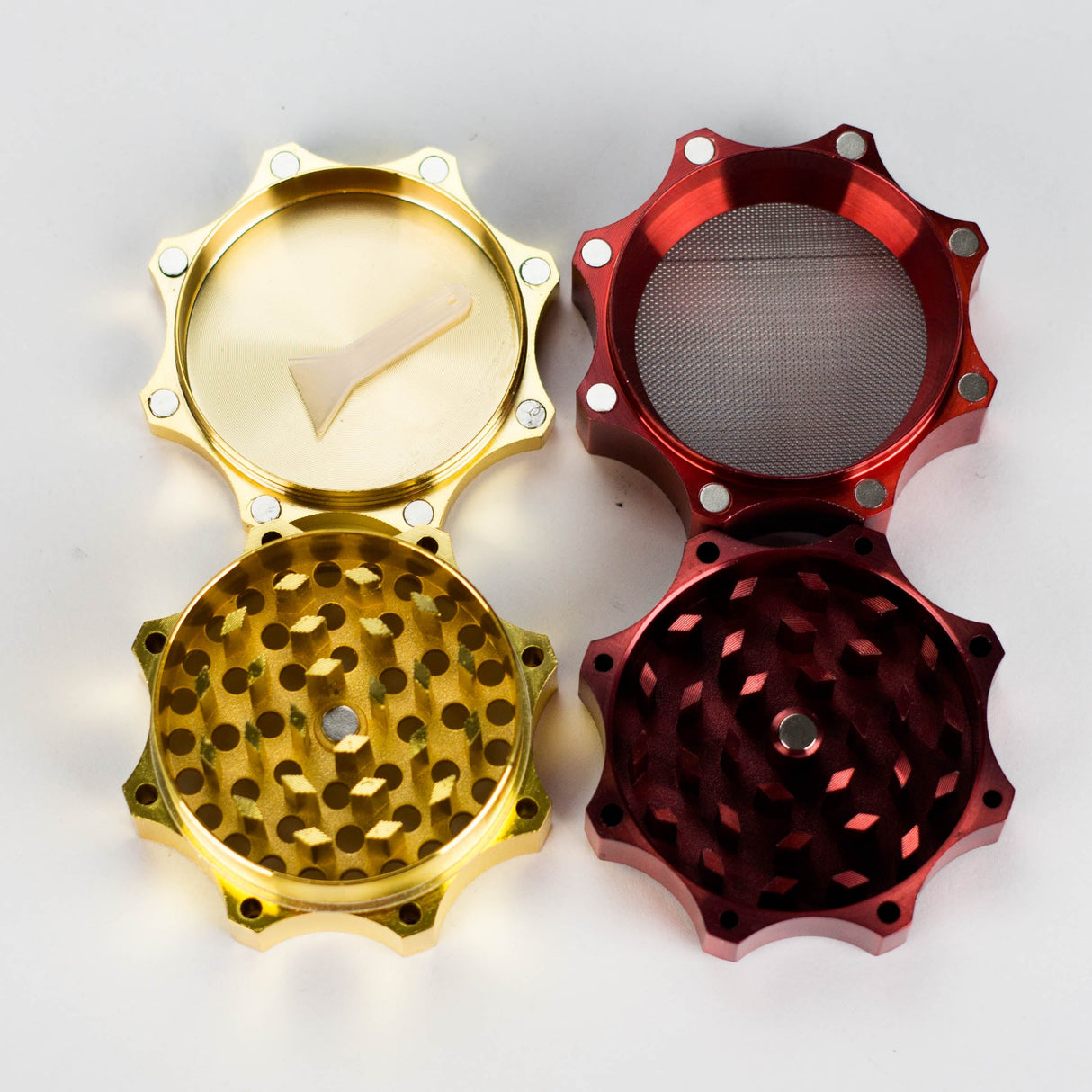 Genie | Metal Gear Grinder 4pts Grinder Box of 6 Display Pack JJ Distribution