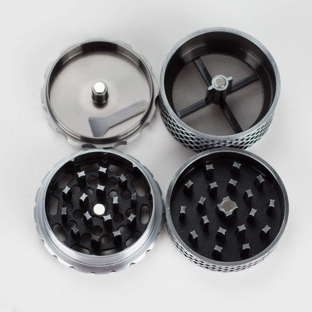 Iron Mesh Skull Grinder 4pts Box of 6 Display Pack JJ Distribution