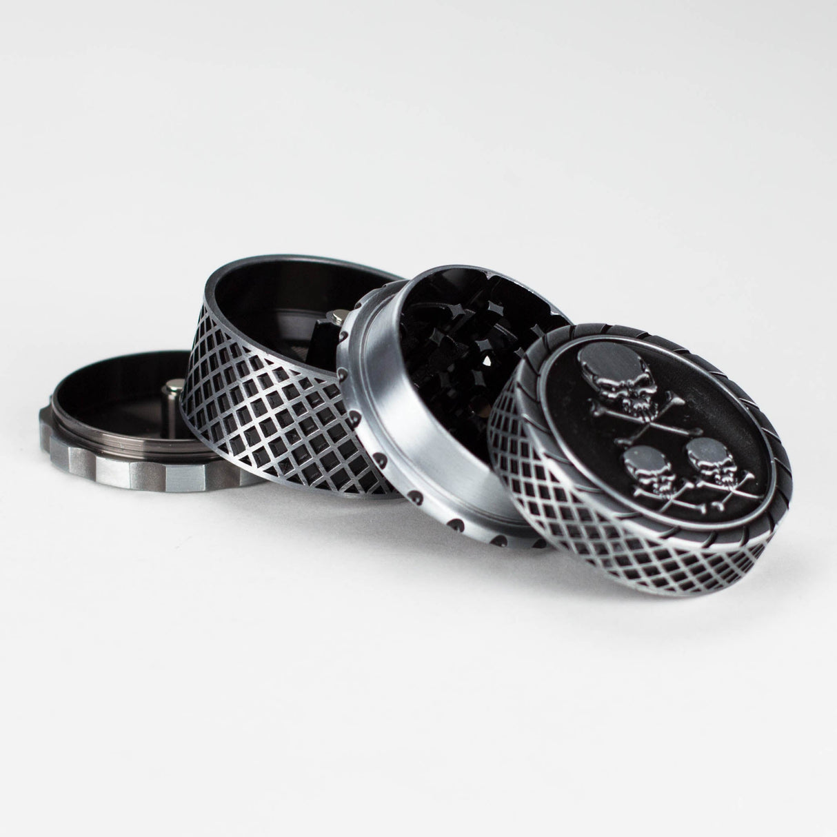 Iron Mesh Skull Grinder 4pts Box of 6 Display Pack JJ Distribution