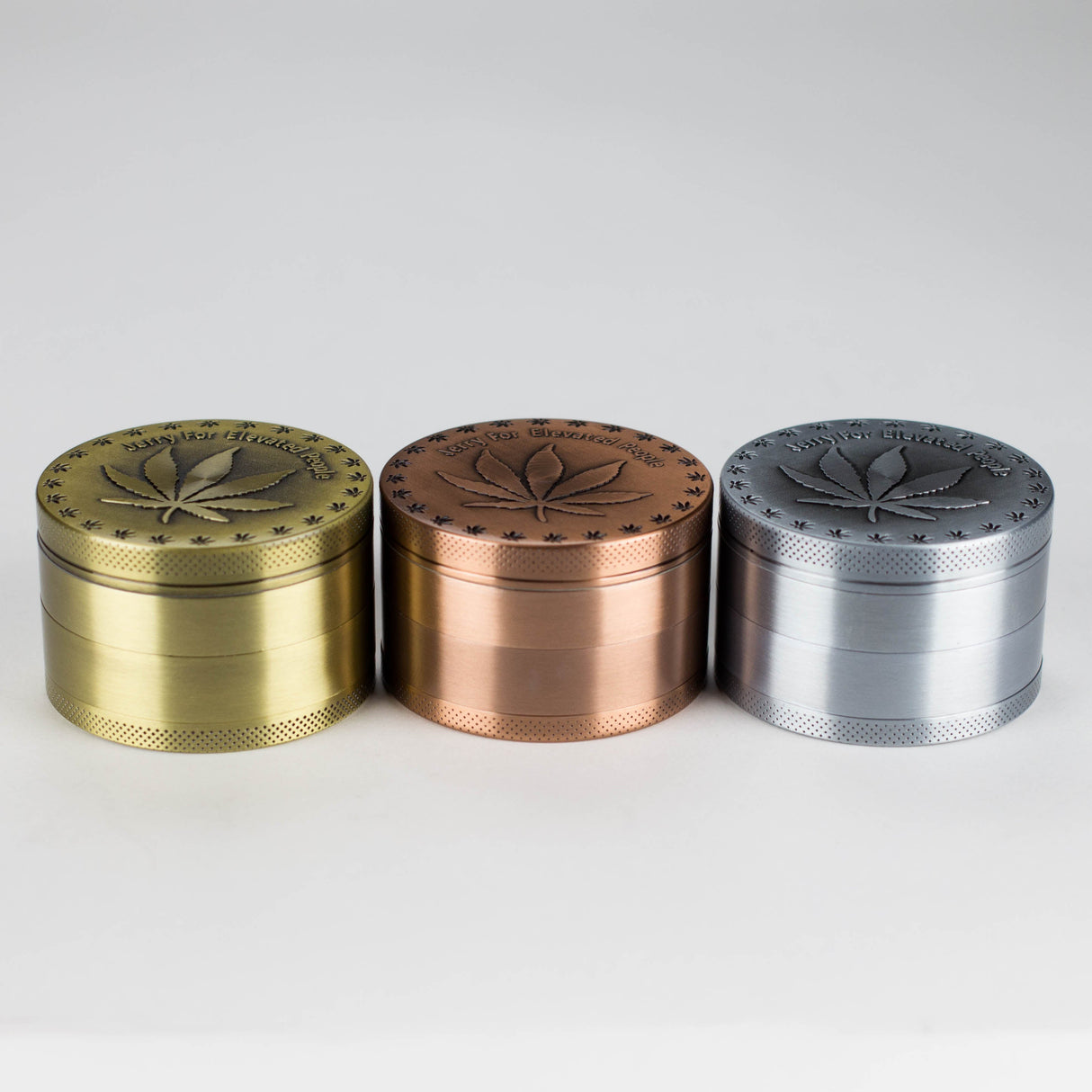 60mm Elevated Brass Grinder 4pts Box of 6 Display Pack JJ Distribution