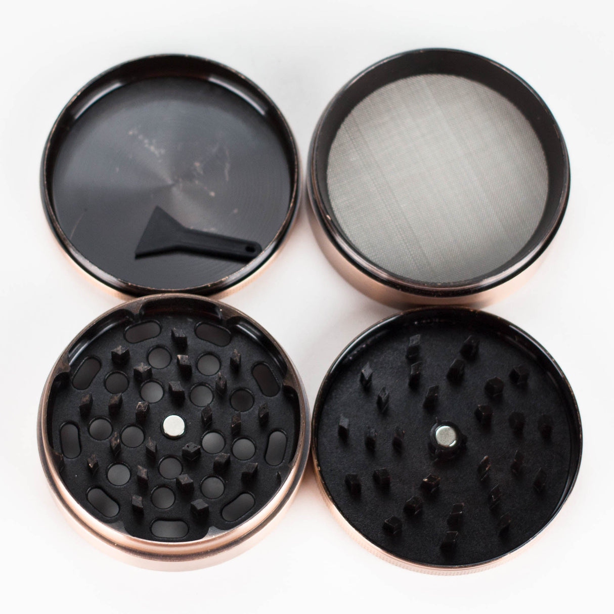 60mm Elevated Brass Grinder 4pts Box of 6 Display Pack JJ Distribution