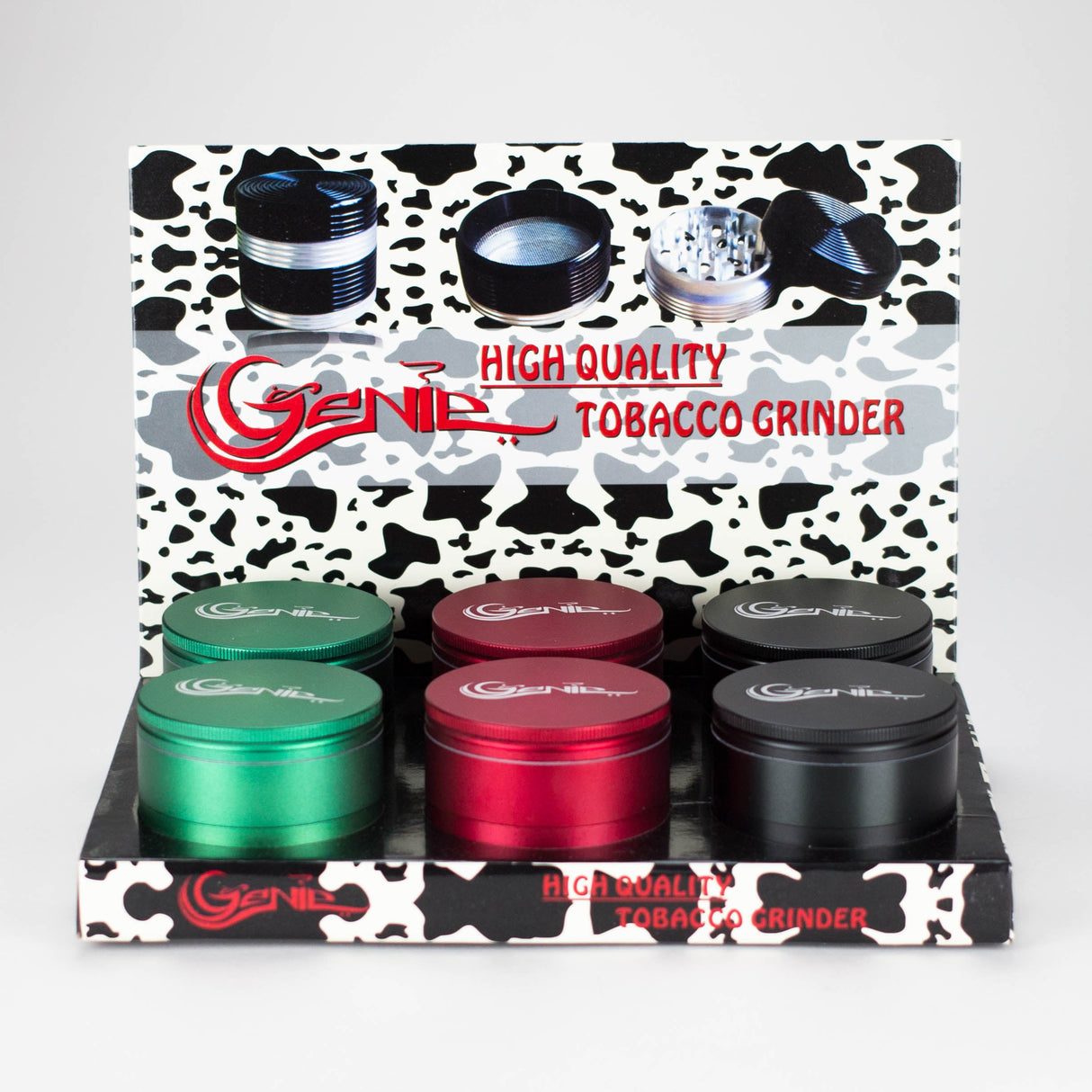 Genie | Metal Simple 4pts Grinder Box of 6 Display Pack JJ Distribution