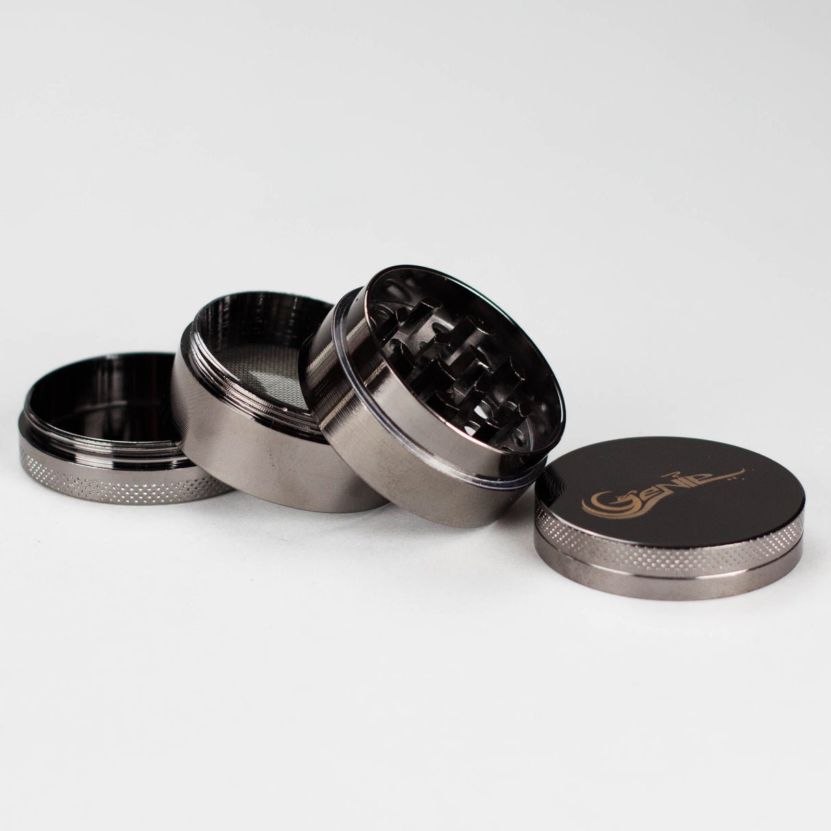 Genie | Metal Mini Grinder 4pts Box of 12 Display Pack JJ Distribution