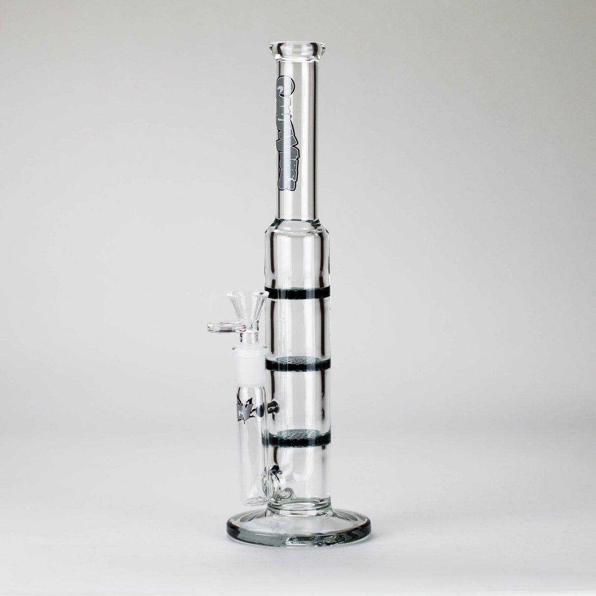 Ganjavibes | 11" Triple Honeycomb Percolator Glass Bong Glass Bong Maple Craft Inc Grey