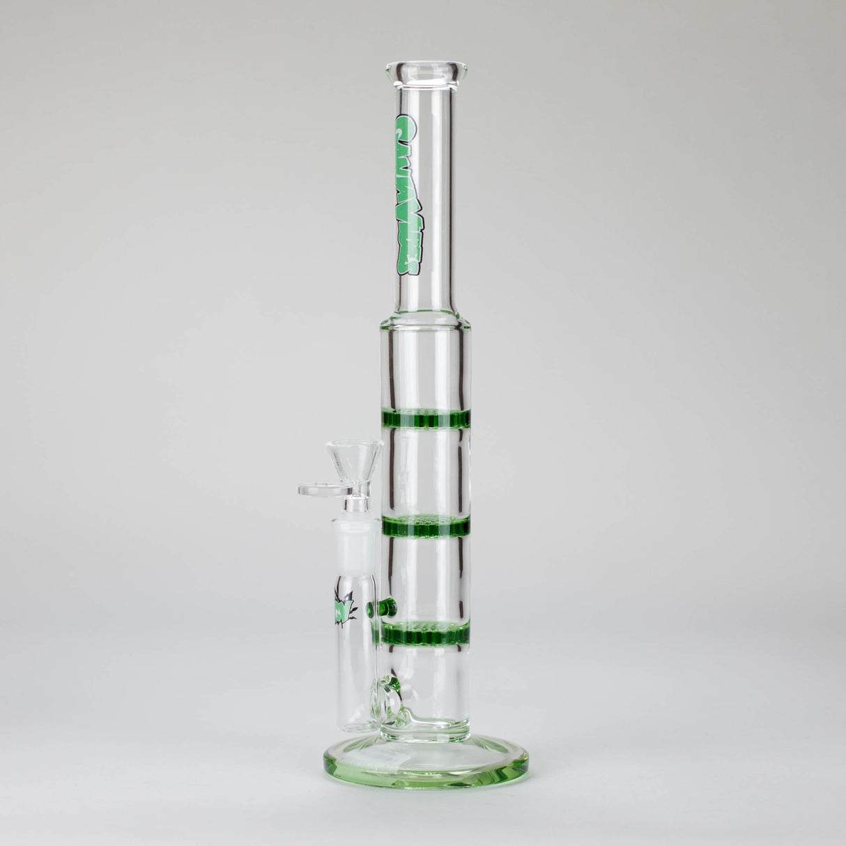 Ganjavibes | 11" Triple Honeycomb Percolator Glass Bong Glass Bong Maple Craft Inc Green