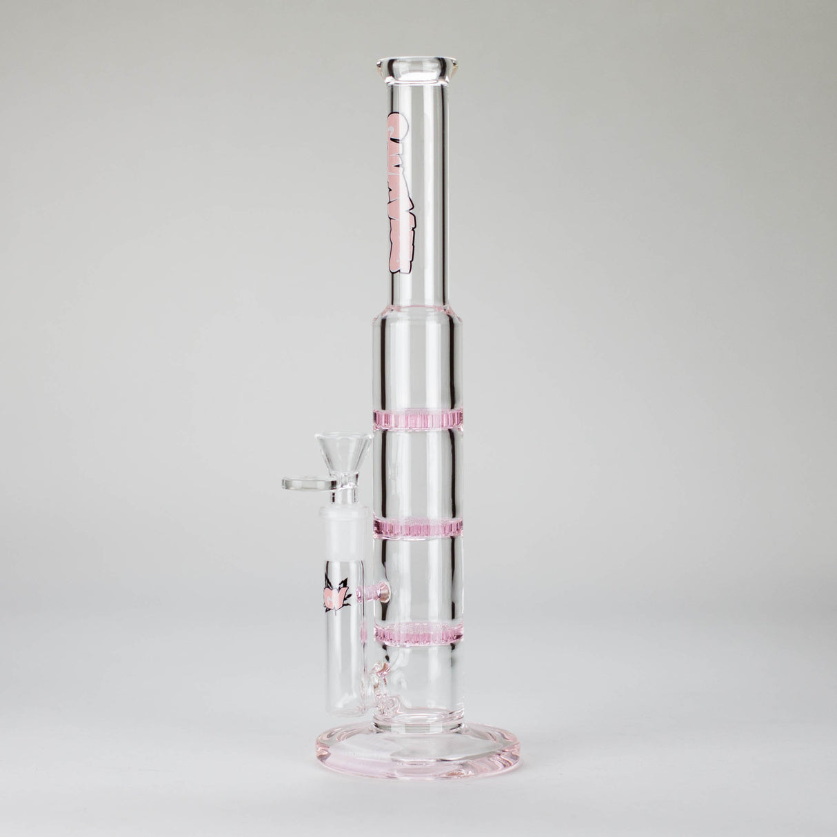 Ganjavibes | 11" Triple Honeycomb Percolator Glass Bong Glass Bong Maple Craft Inc Pink
