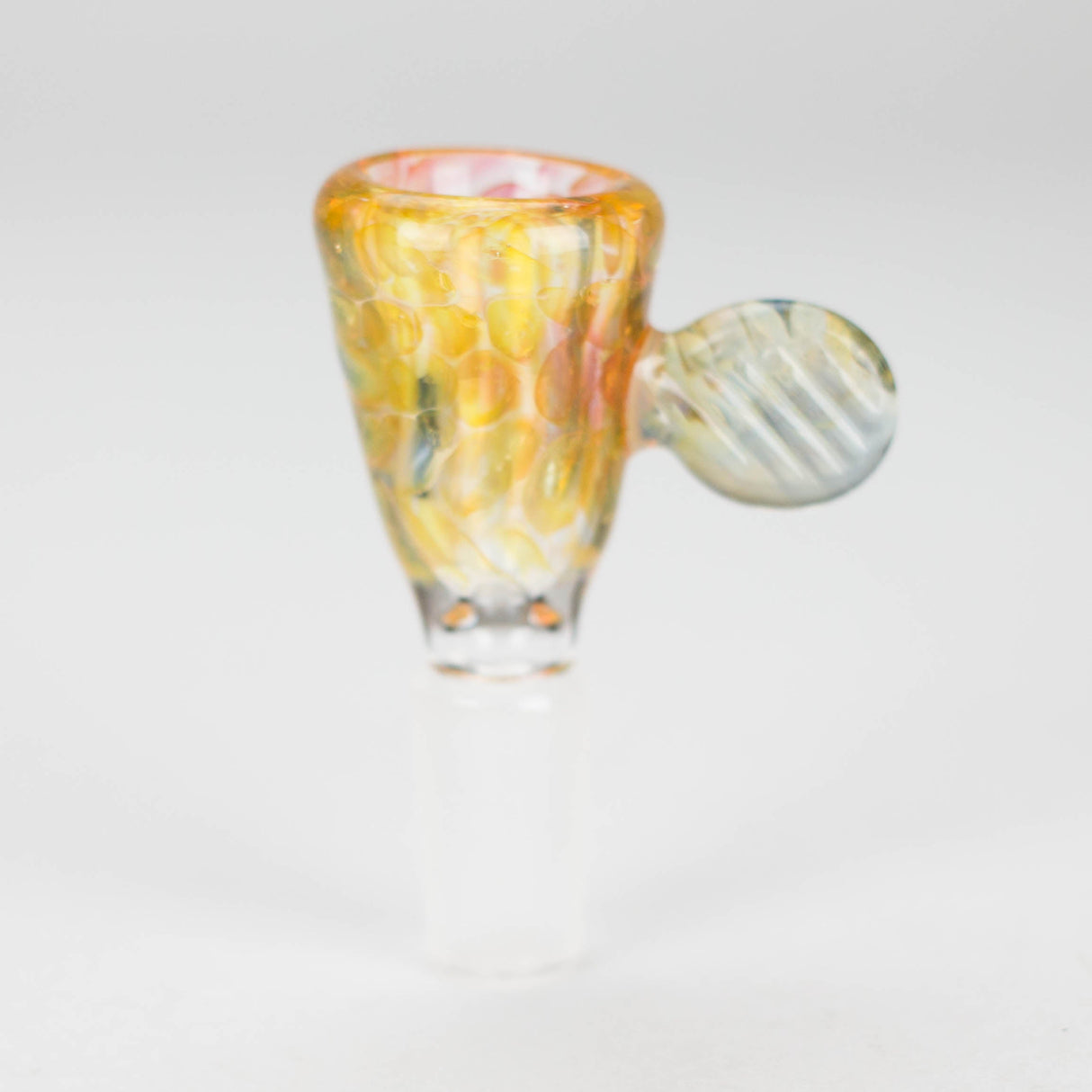 Shine Glassworks | Fumed Honeycomb flare 14mm bowl with handle - Made in Canada Bowl · Banger · Oil Burner Smoking Cat Distribution
