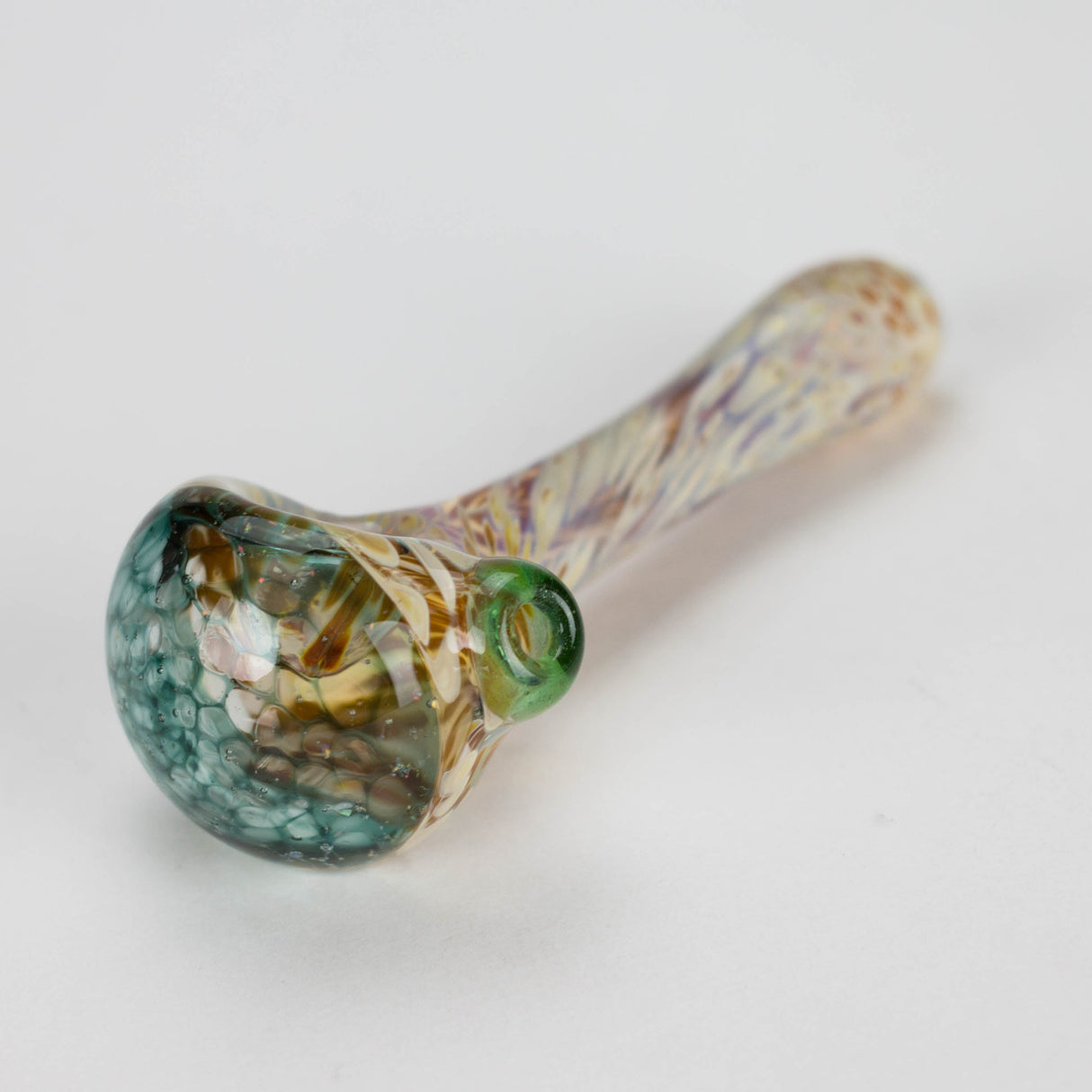 Shine Glassworks | Frit Crushed Opal Honeycombe pipe - Made in Canada Glass Pipe Smoking Cat Distribution