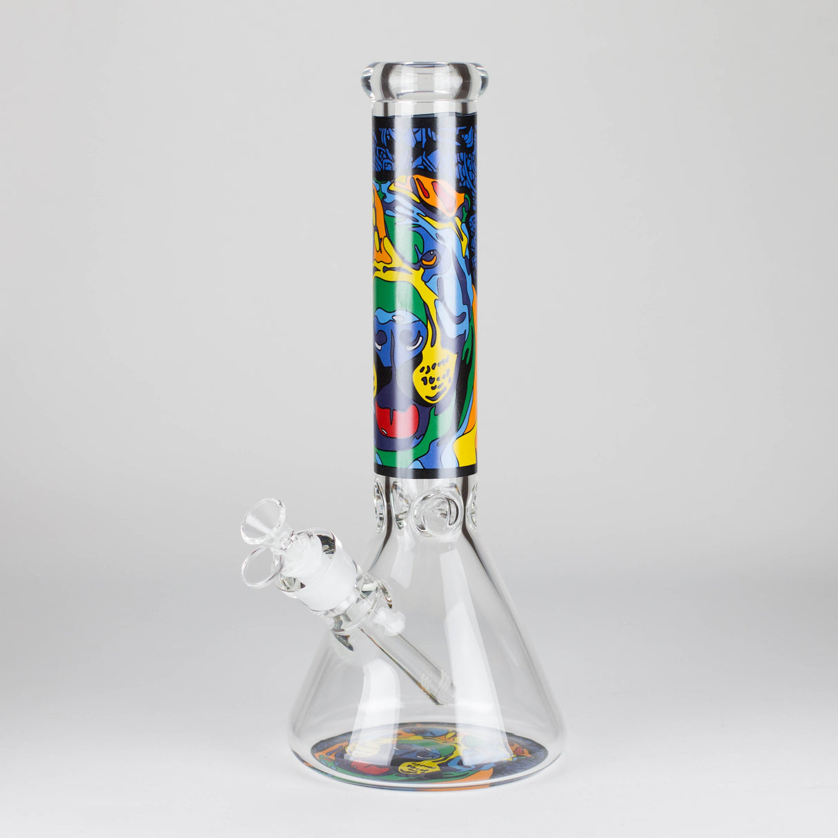 14" 7 mm Glass Bong With Dog Design Glass Bong 777 Smoke