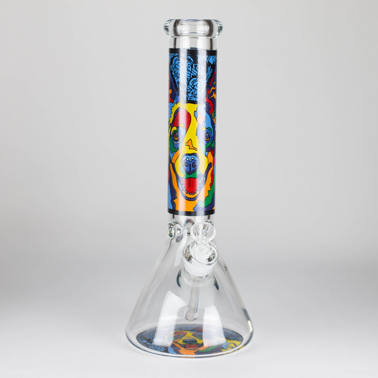 14" 7 mm Glass Bong With Dog Design Glass Bong 777 Smoke Design3