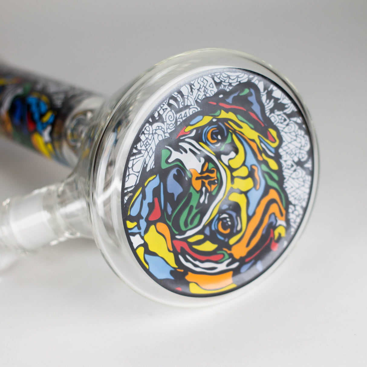 14" 7 mm Glass Bong With Dog Design Glass Bong 777 Smoke