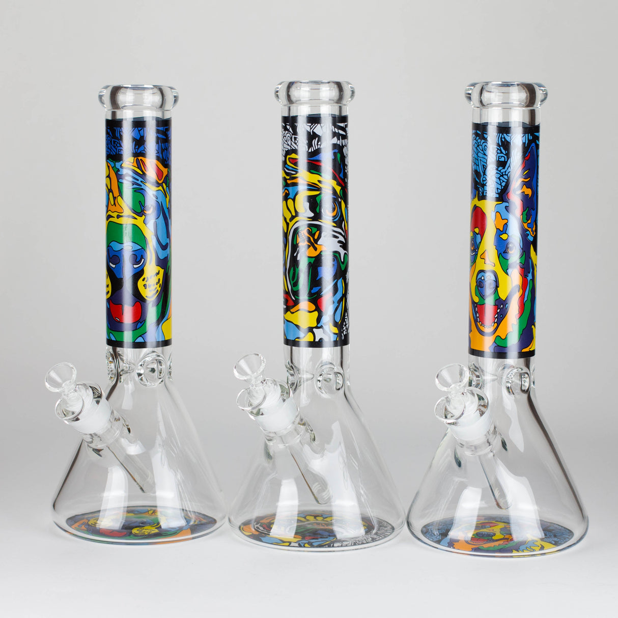 14" 7 mm Glass Bong With Dog Design Glass Bong 777 Smoke