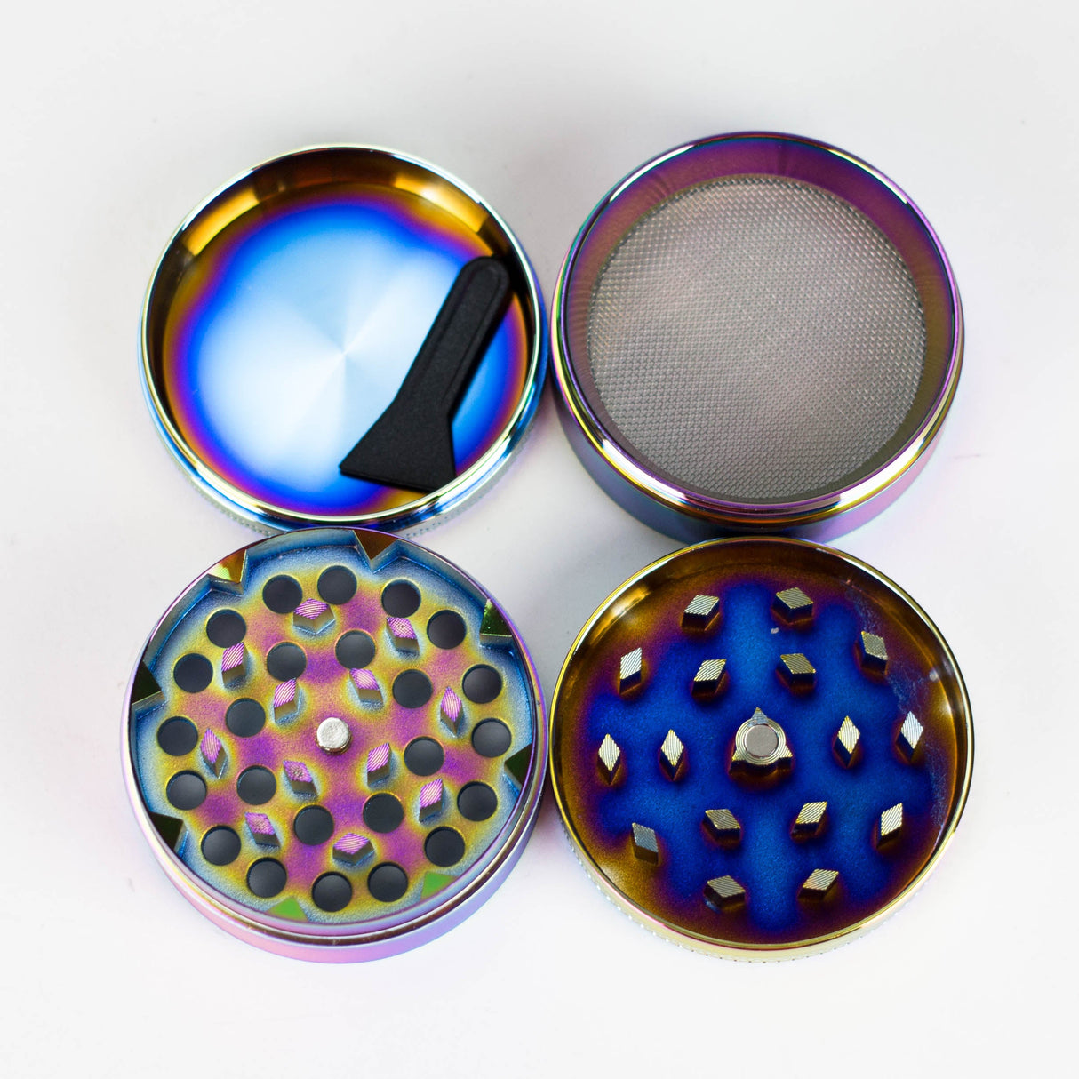 Z2" Metal Grinder 4 Layers with Mushroom Design Box of 12 Display Pack 777 Smoke