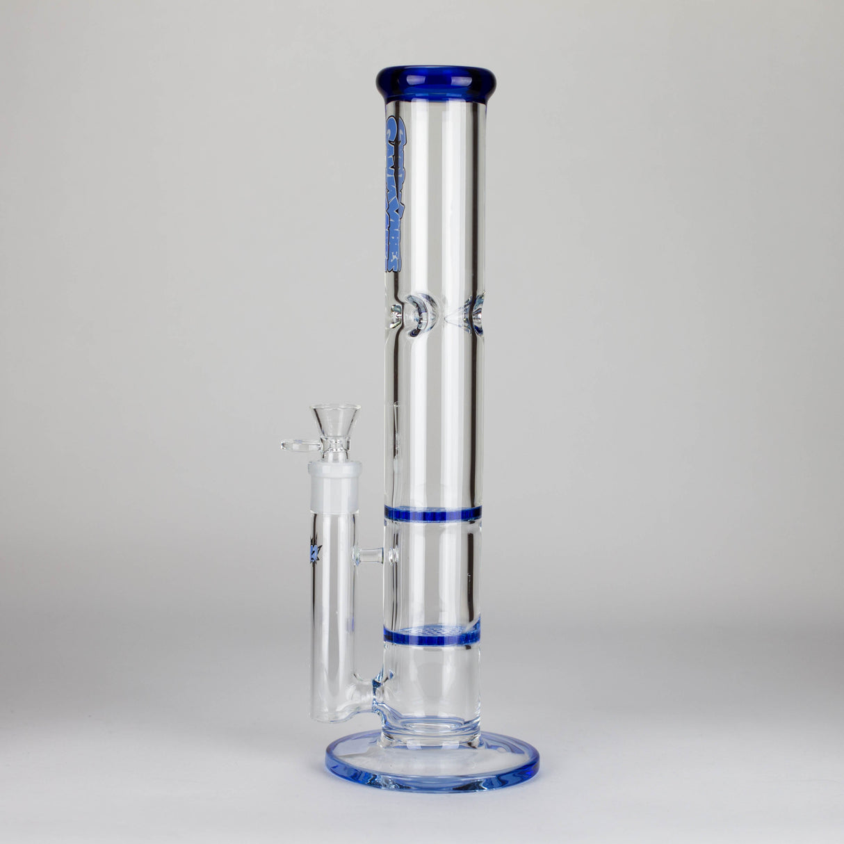 Ganjavibes | Honeycomb 14 Inches Two Disk Percolator Glass Bong By Irie Vibes Series Glass Bong Maple Craft Inc