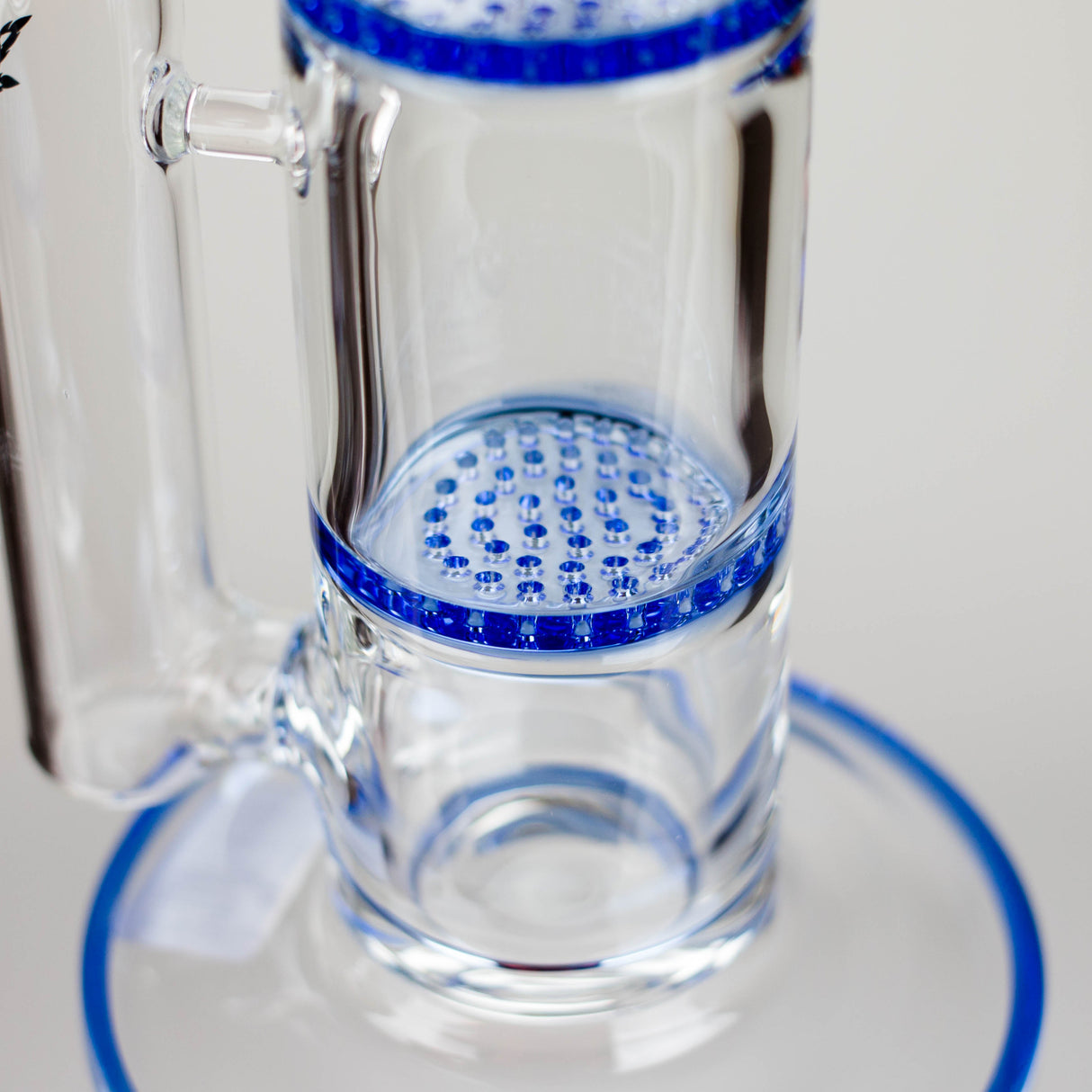 Ganjavibes | Honeycomb 14 Inches Two Disk Percolator Glass Bong By Irie Vibes Series Glass Bong Maple Craft Inc