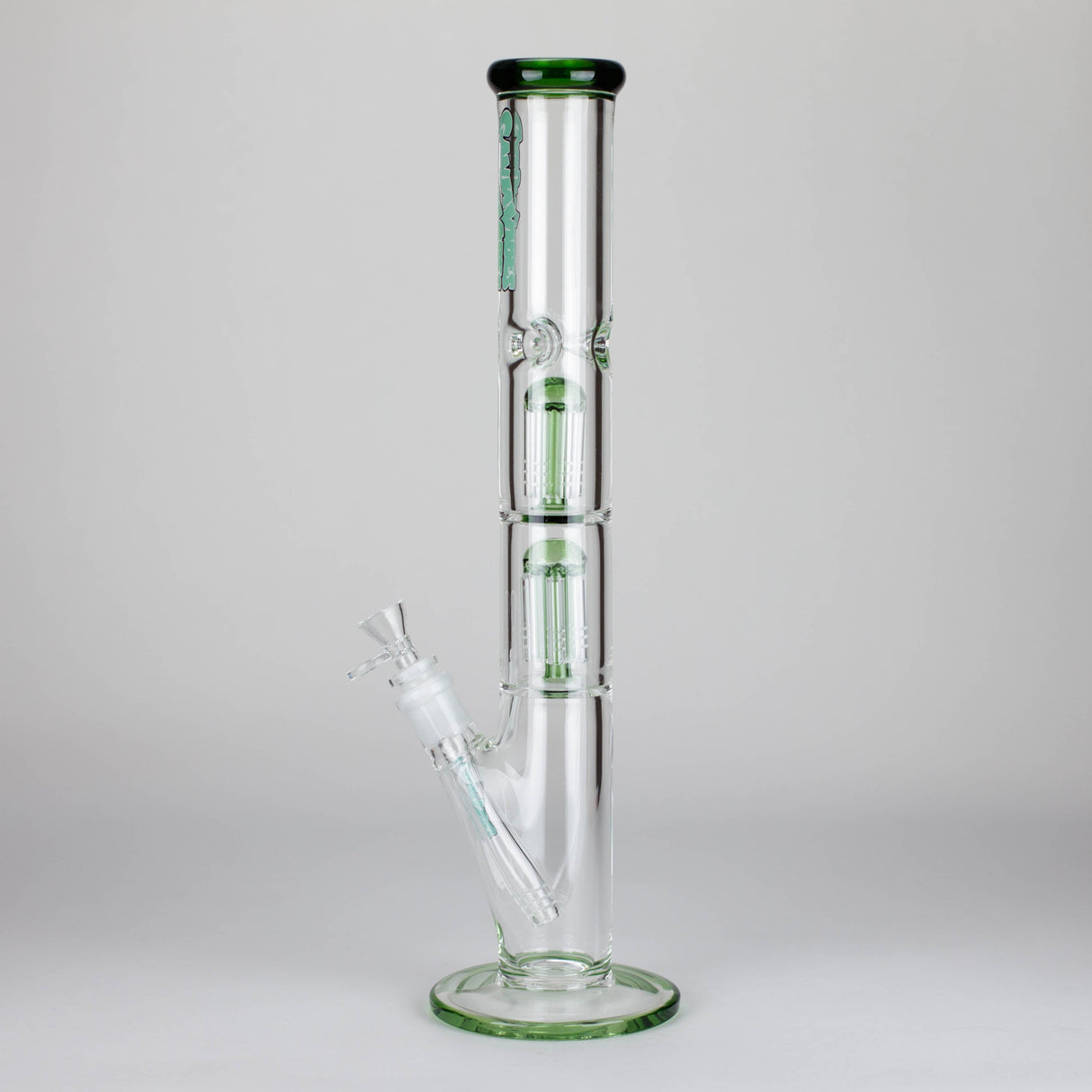 Ganjavibes | 17" Double Tree Percolator Glass Bong By Irie Vibes Glass Bong Maple Craft Inc