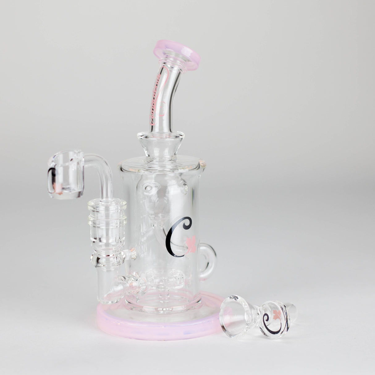 Cannatonik | 7" Glass Bong and Dab Rig Glass Rig Maple Craft Inc Pink