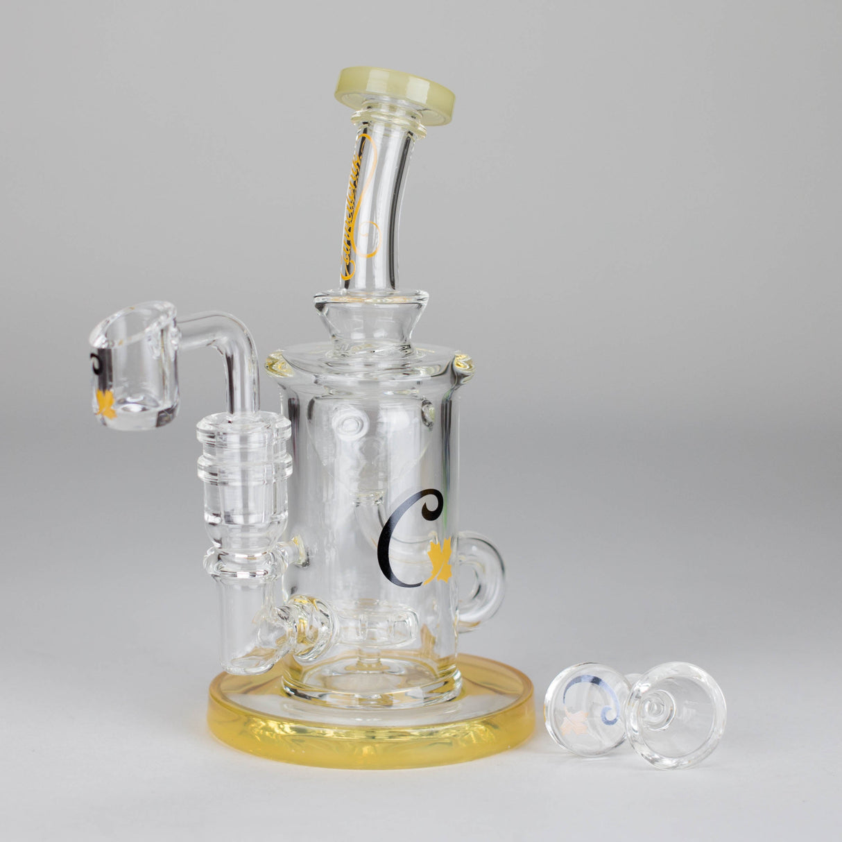 Cannatonik | 7" Glass Bong and Dab Rig Glass Rig Maple Craft Inc Yellow