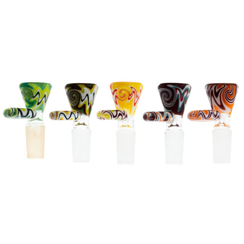 Medusa | Glass Wigwag Bowl Pack of 2 - Assorted Colours Bowl · Banger · Oil Burner Small Biz Distributors