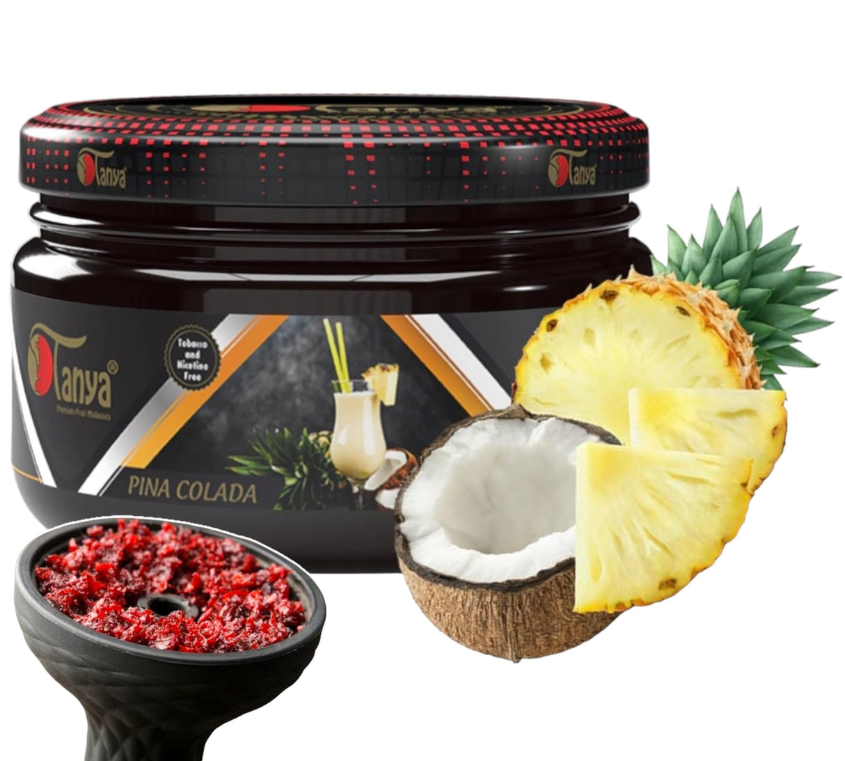 TANYA HOOKAH FLAVOR 250G CAN ZERO NICOTINE- ZERO TOBACCO Flavour Jatiimports LLC PINA COLADA