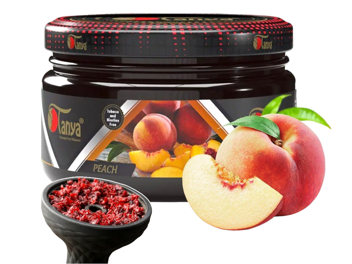 TANYA HOOKAH FLAVOR 250G CAN ZERO NICOTINE- ZERO TOBACCO Flavour Jatiimports LLC PEACH