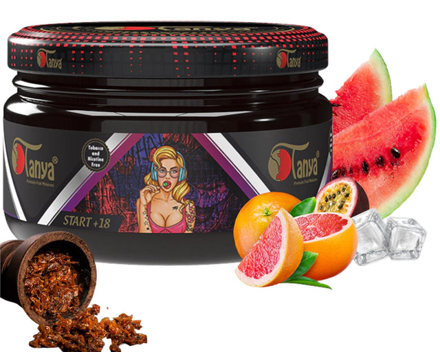 TANYA HOOKAH FLAVOR 250G CAN ZERO NICOTINE- ZERO TOBACCO Flavour Jatiimports LLC START 18