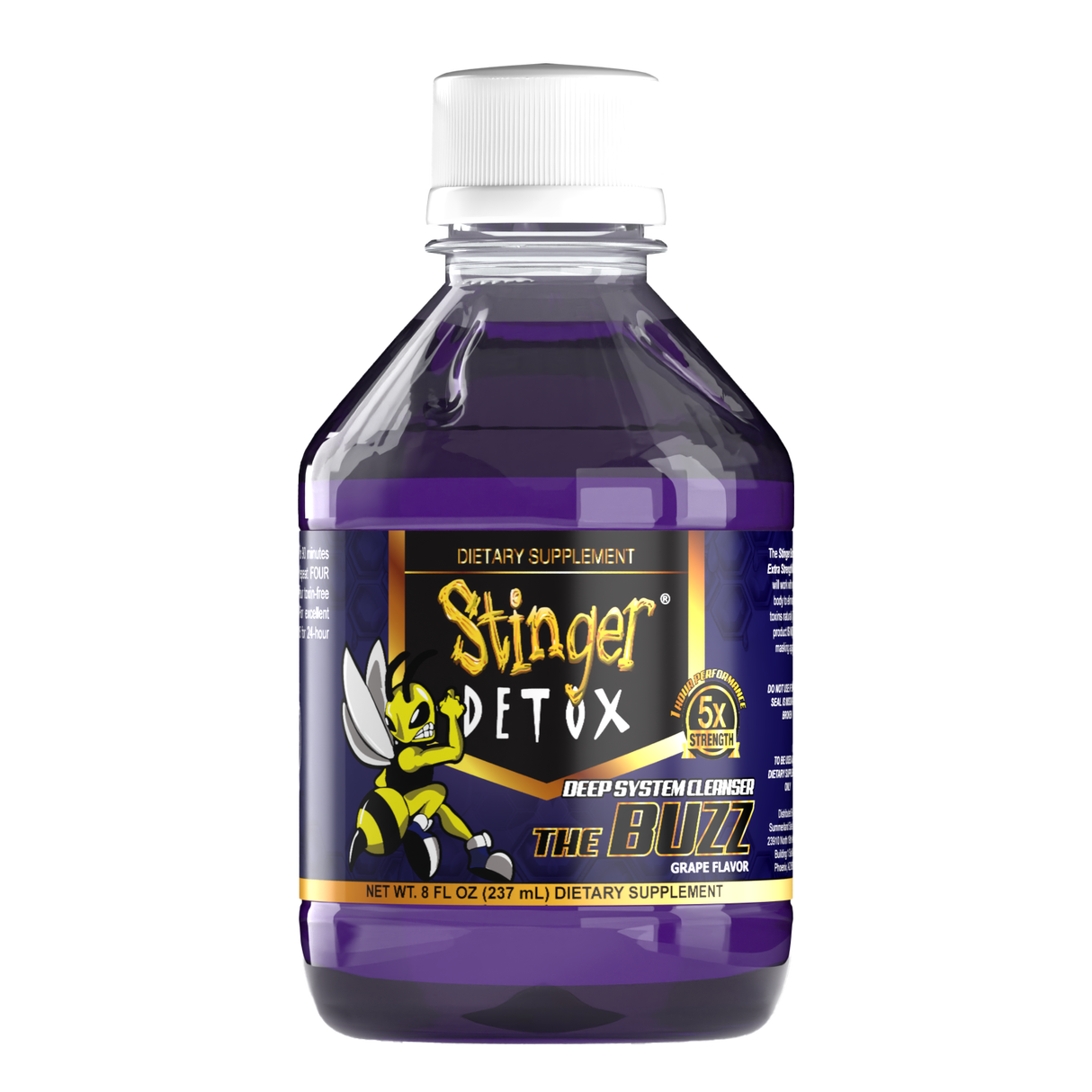Stinger Detox | Buzz 5X Extra Strength Drink – 8 FL OZ Detox Desert Depot Grape