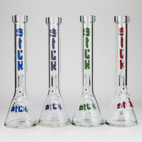 Silk Glass | 17" 10mm Thick Beaker Glass Bong with Accessories – Premium Gift Set Glass Bong Small Biz Distributors