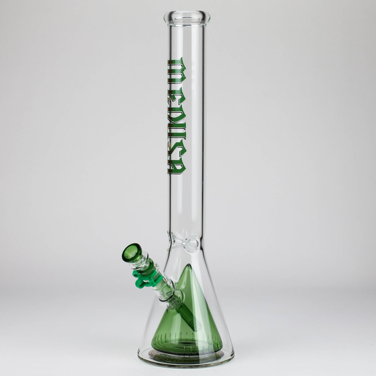 Medusa | 18" Glass Beaker Bong with Cone Perc Glass Bong Small Biz Distributors Green