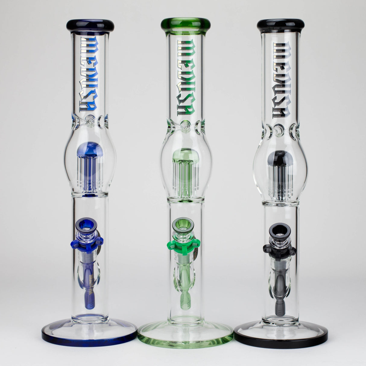 Medusa | 17" 7mm Glass Bubble Tree Perc Glass bong Glass Bong Small Biz Distributors