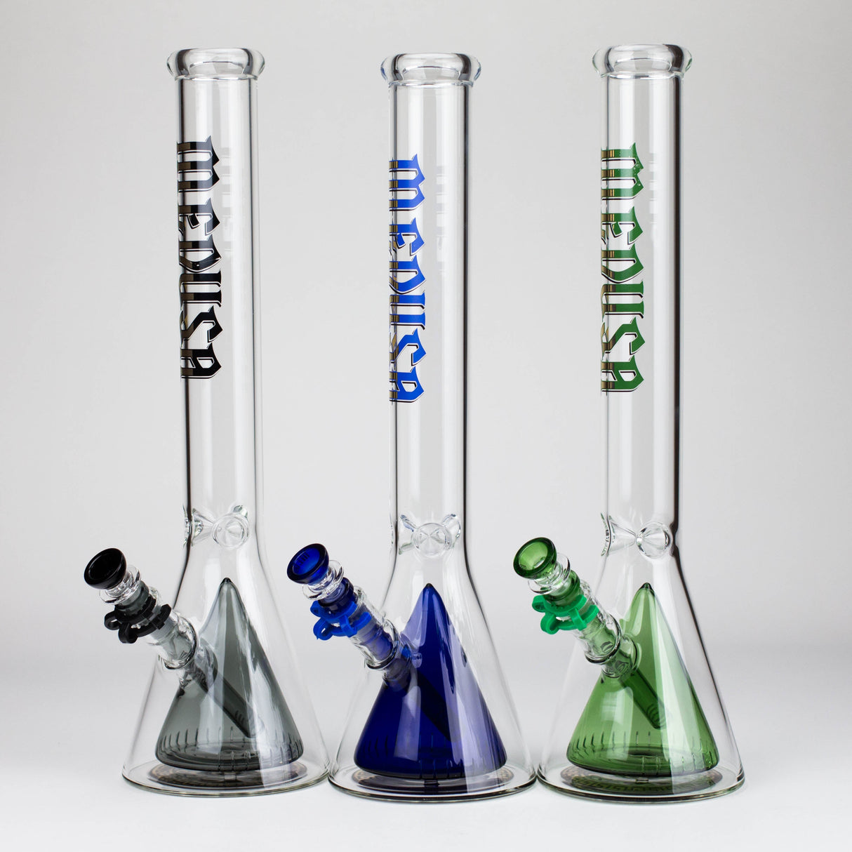 Medusa | 18" Glass Beaker Bong with Cone Perc Glass Bong Small Biz Distributors