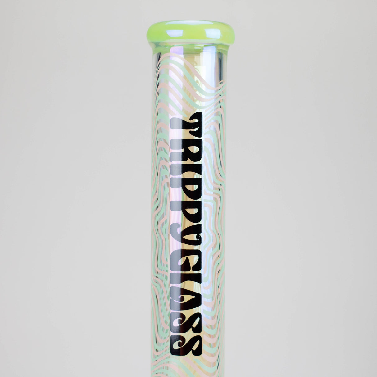Trippy Glass | 17" Holographic Double Inline Straight Tube Glass Bong Glass Bong Small Biz Distributors