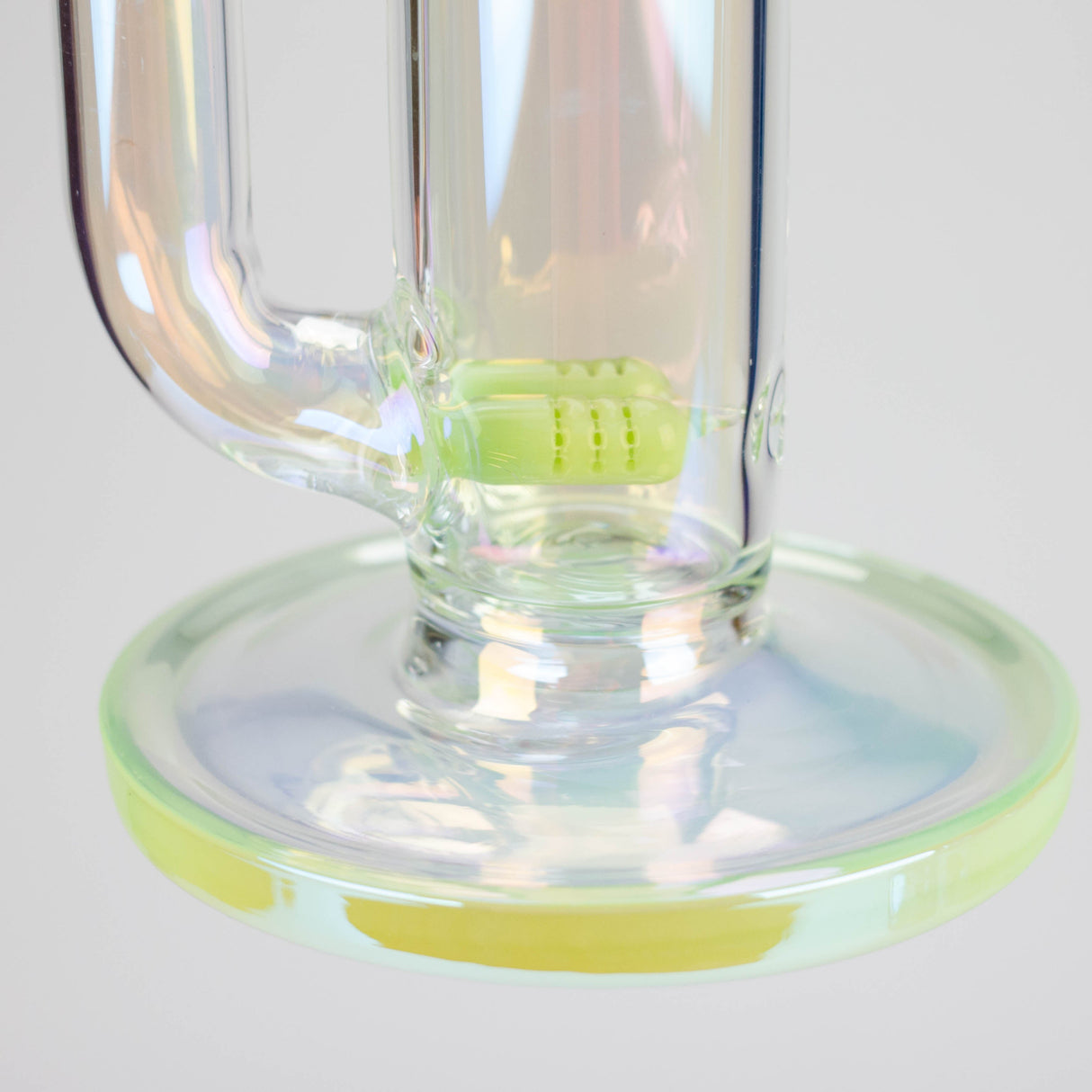 Trippy Glass | 17" Holographic Double Inline Straight Tube Glass Bong Glass Bong Small Biz Distributors