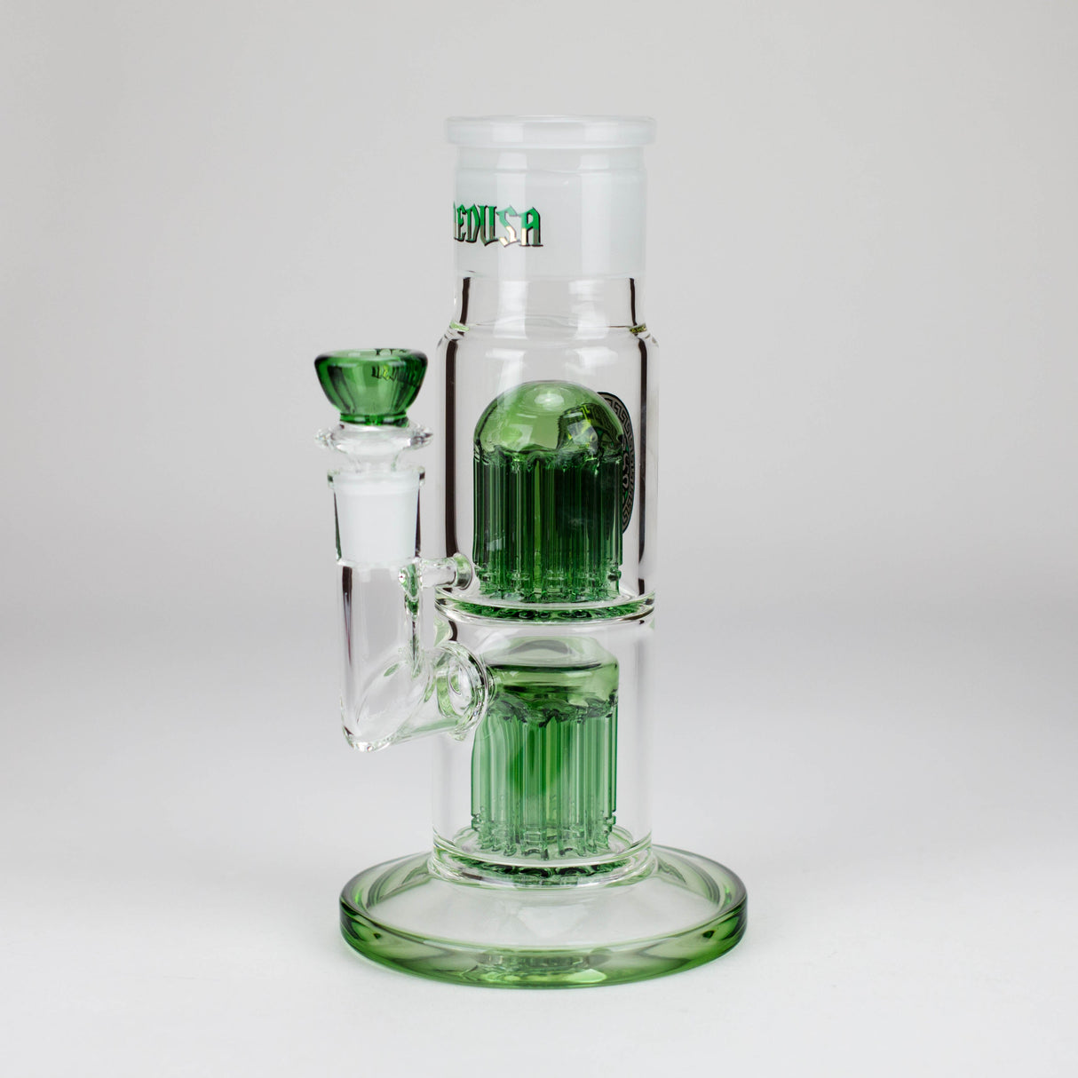 Medusa | Double Tree Arm Perc Base for Stack-A-Bong Glass Bong Small Biz Distributors Green