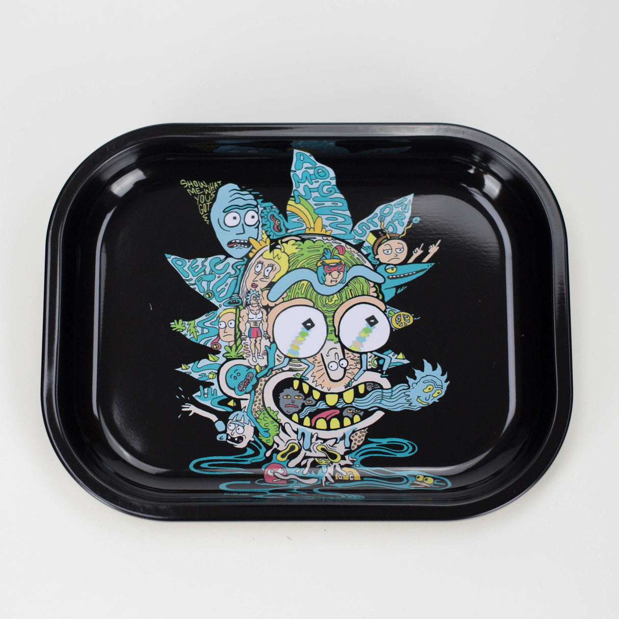 Novelty Metal Rolling Trays -Small Tray Smoking Cat Distribution Crazy Man